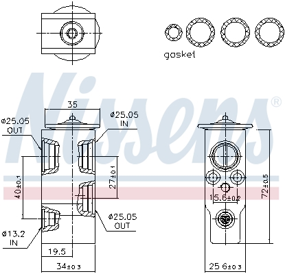 Nissens Expansieventiel, airconditioning 999556