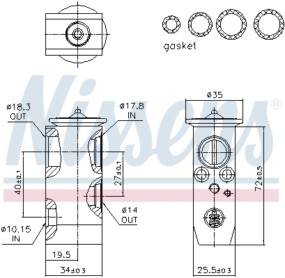 Nissens Expansieventiel, airconditioning 999557