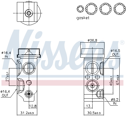 Nissens Expansieventiel, airconditioning 999559
