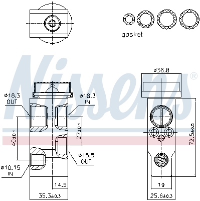 Nissens Expansieventiel, airconditioning 999561