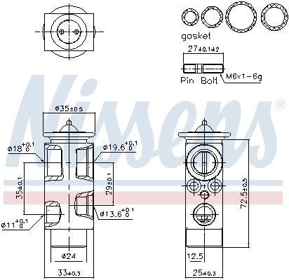 Nissens Expansieventiel, airconditioning 999576