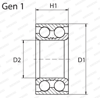 Moog Wiellagerset FD-WB-11175