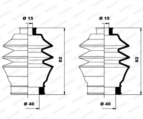 Stuurhuishoes Moog K150112