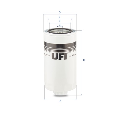 Brandstoffilter UFI 24.172.00