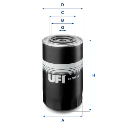 Brandstoffilter UFI 24.308.00