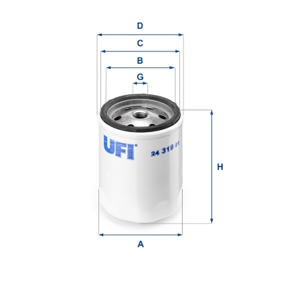 Brandstoffilter UFI 24.319.01