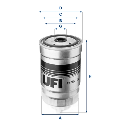 Brandstoffilter UFI 24.351.00