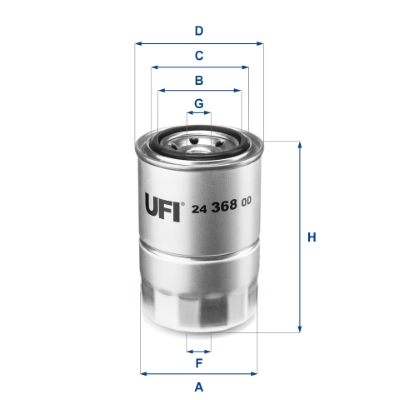 Brandstoffilter UFI 24.368.00