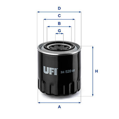 Brandstoffilter UFI 24.520.00