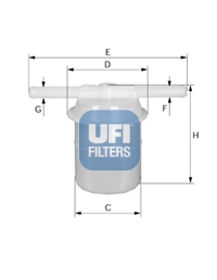 Brandstoffilter UFI 31.005.00