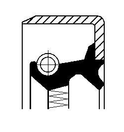 Schakelstang keerring Corteco 12012768B