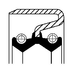 Wielnaaf keerring Corteco 12014157B