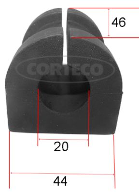 Stabilisatorstang rubber Corteco 49363595