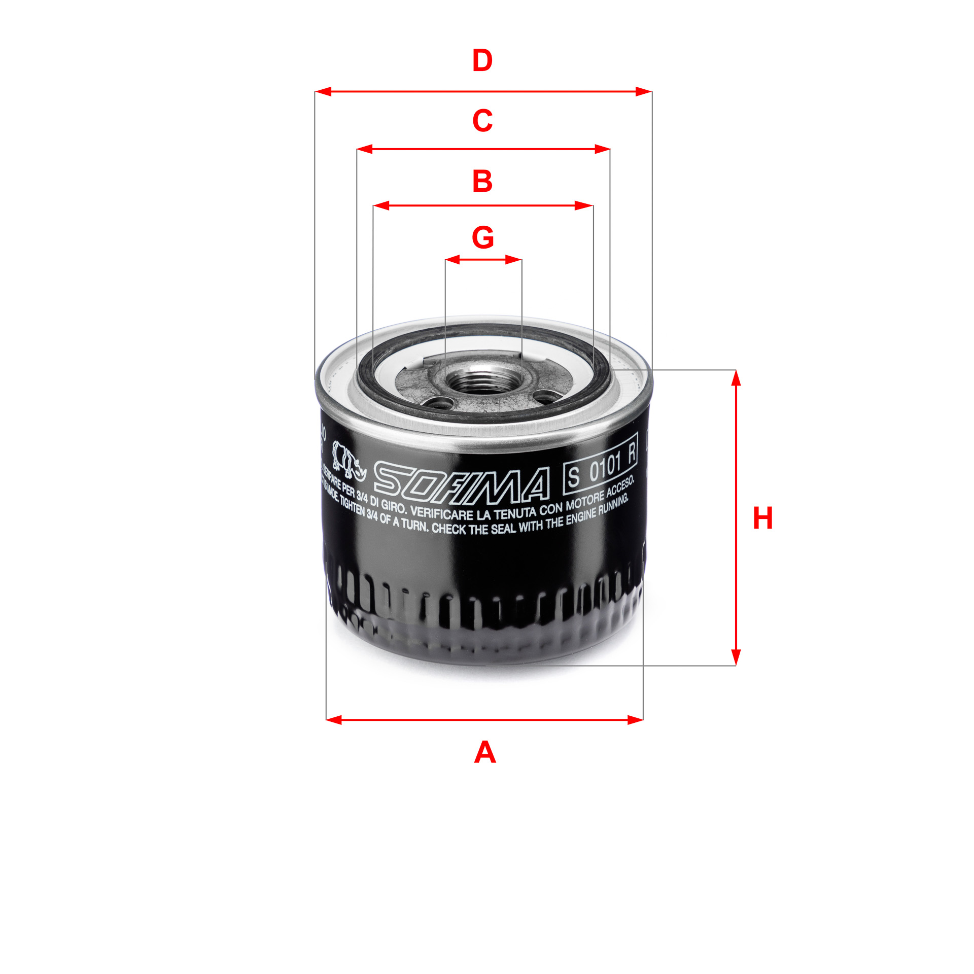 Oliefilter Sofima S 0101 R