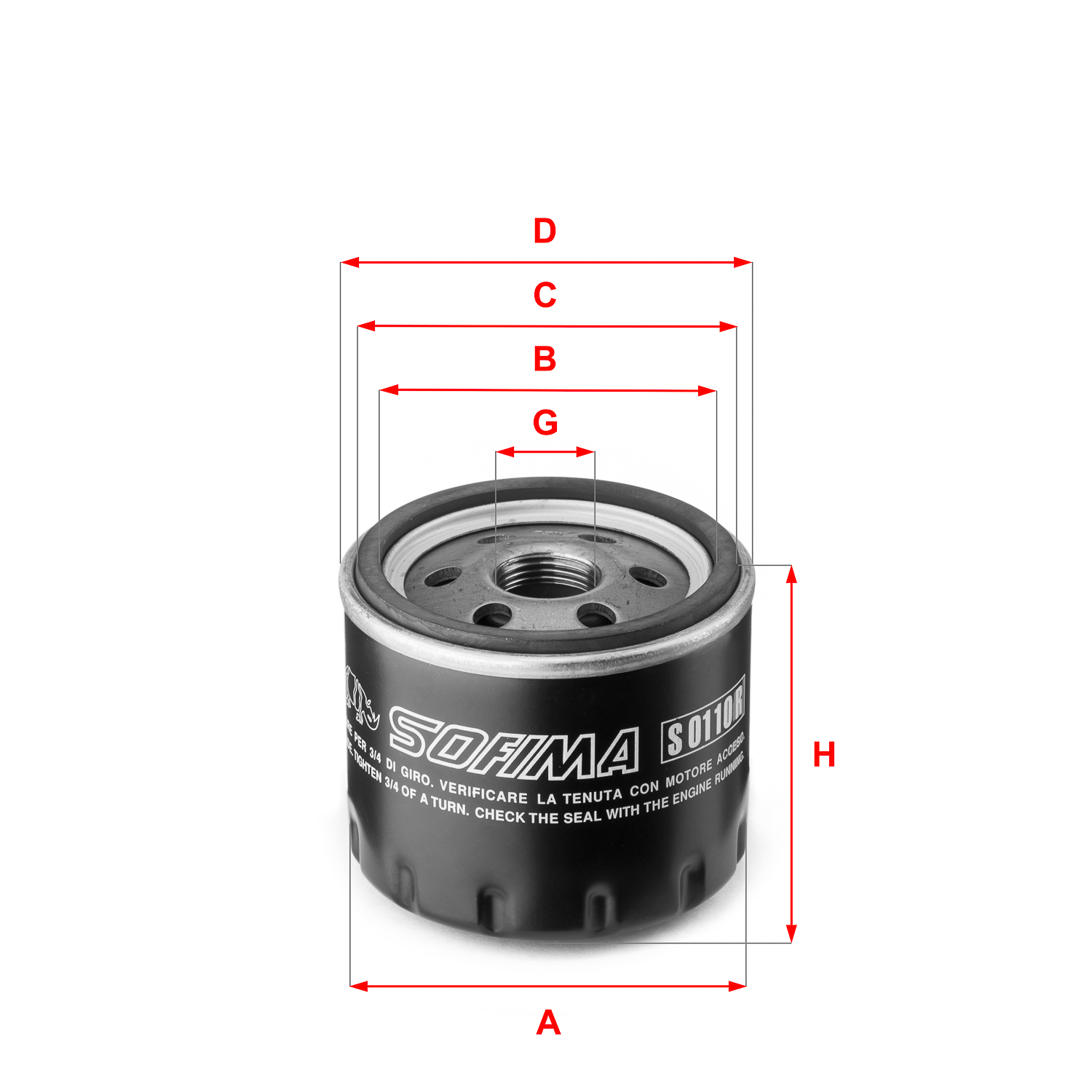 Oliefilter Sofima S 0110 R