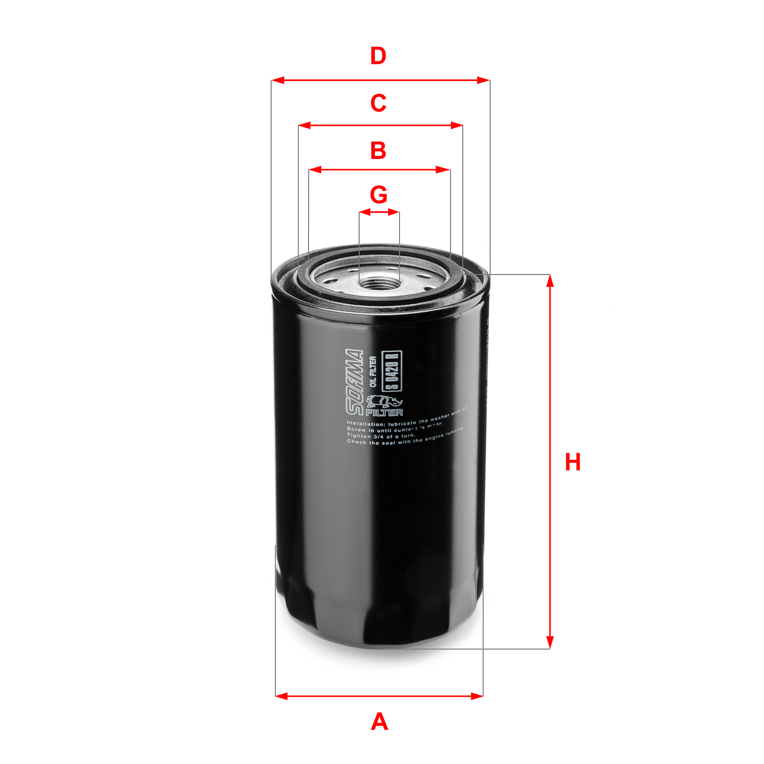 Oliefilter Sofima S 0420 R