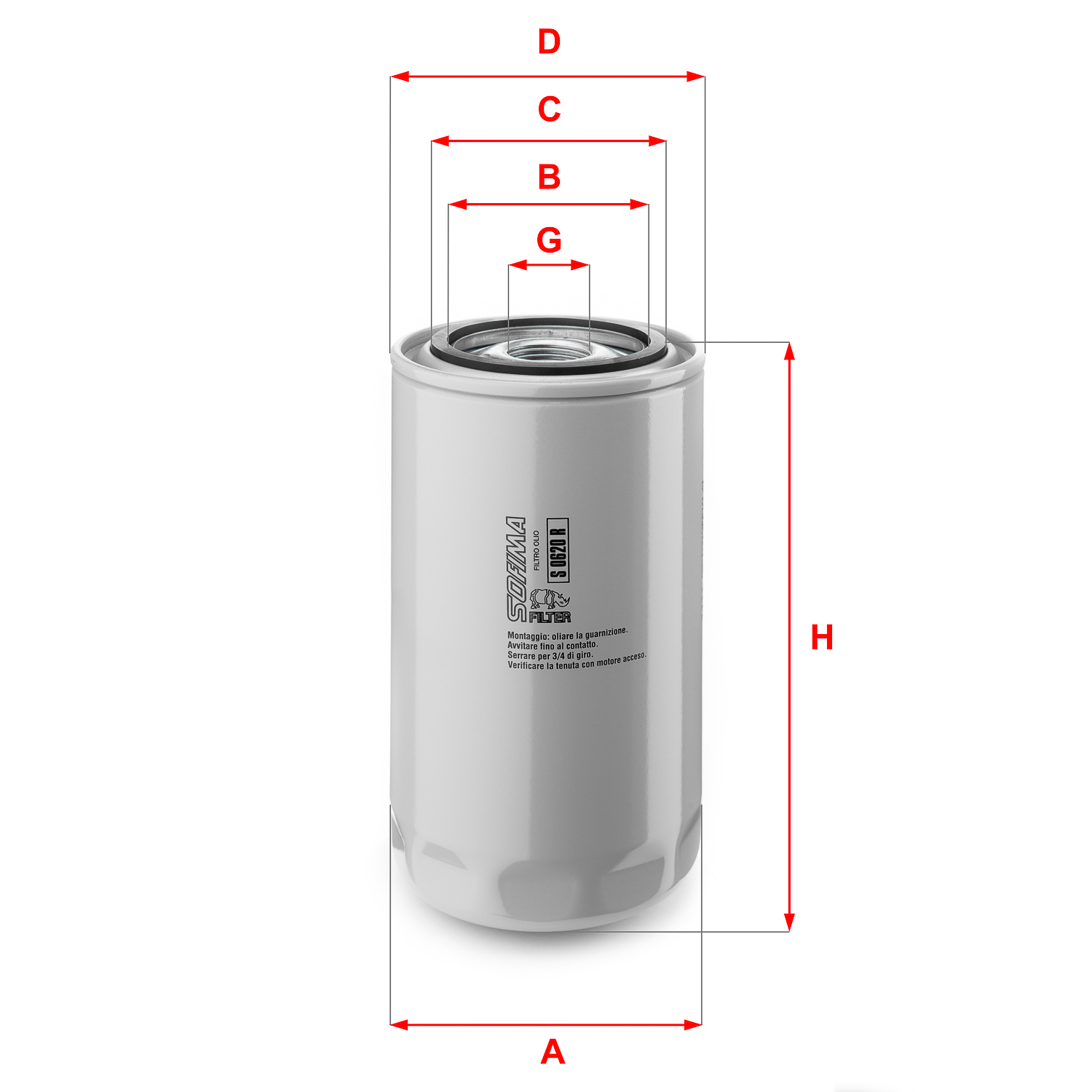 Oliefilter Sofima S 0620 R