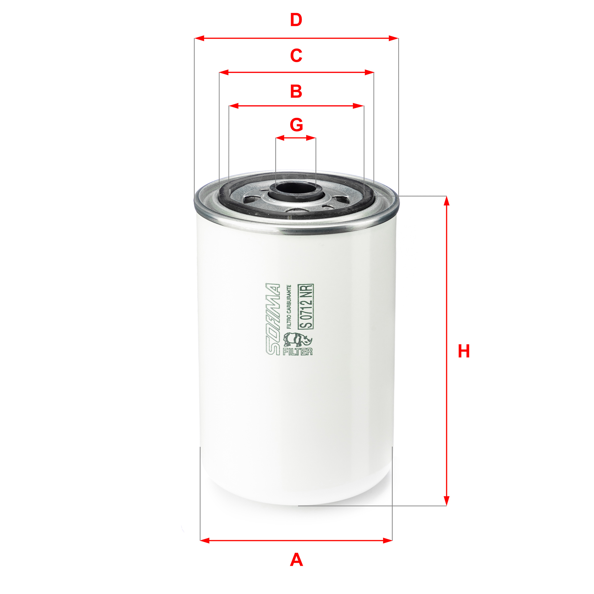 Brandstoffilter Sofima S 0712 NR