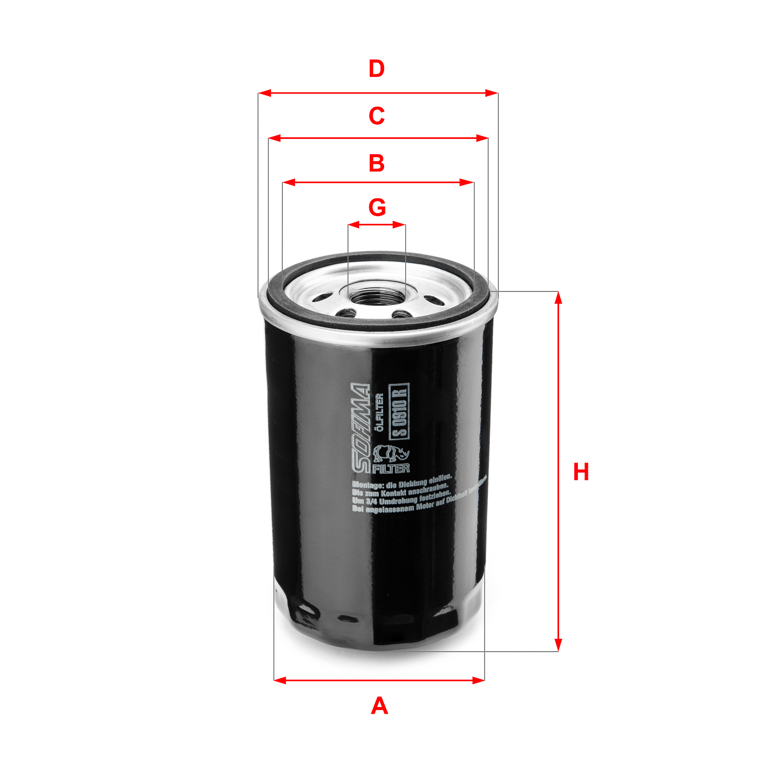 Oliefilter Sofima S 0910 R