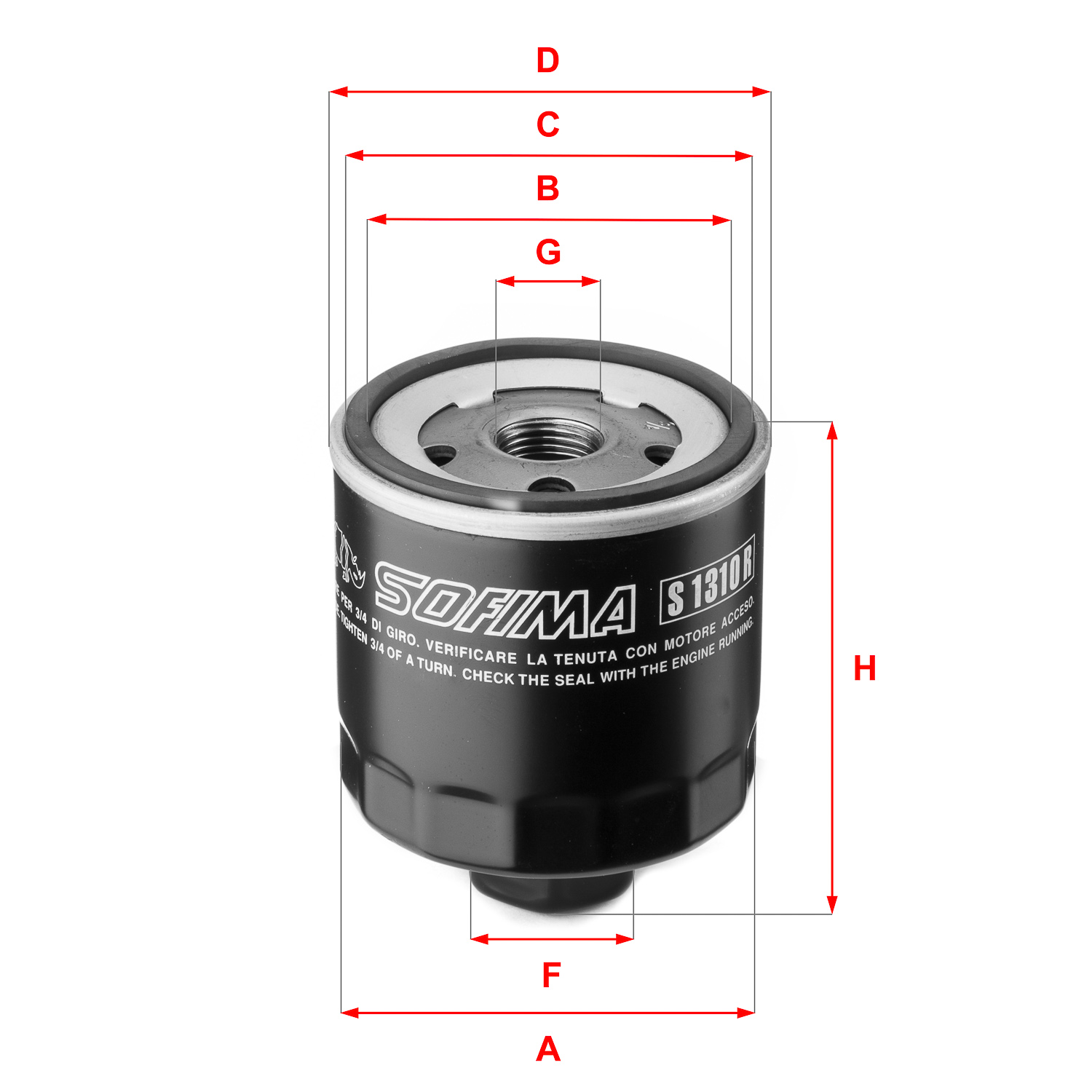 Oliefilter Sofima S 1310 R