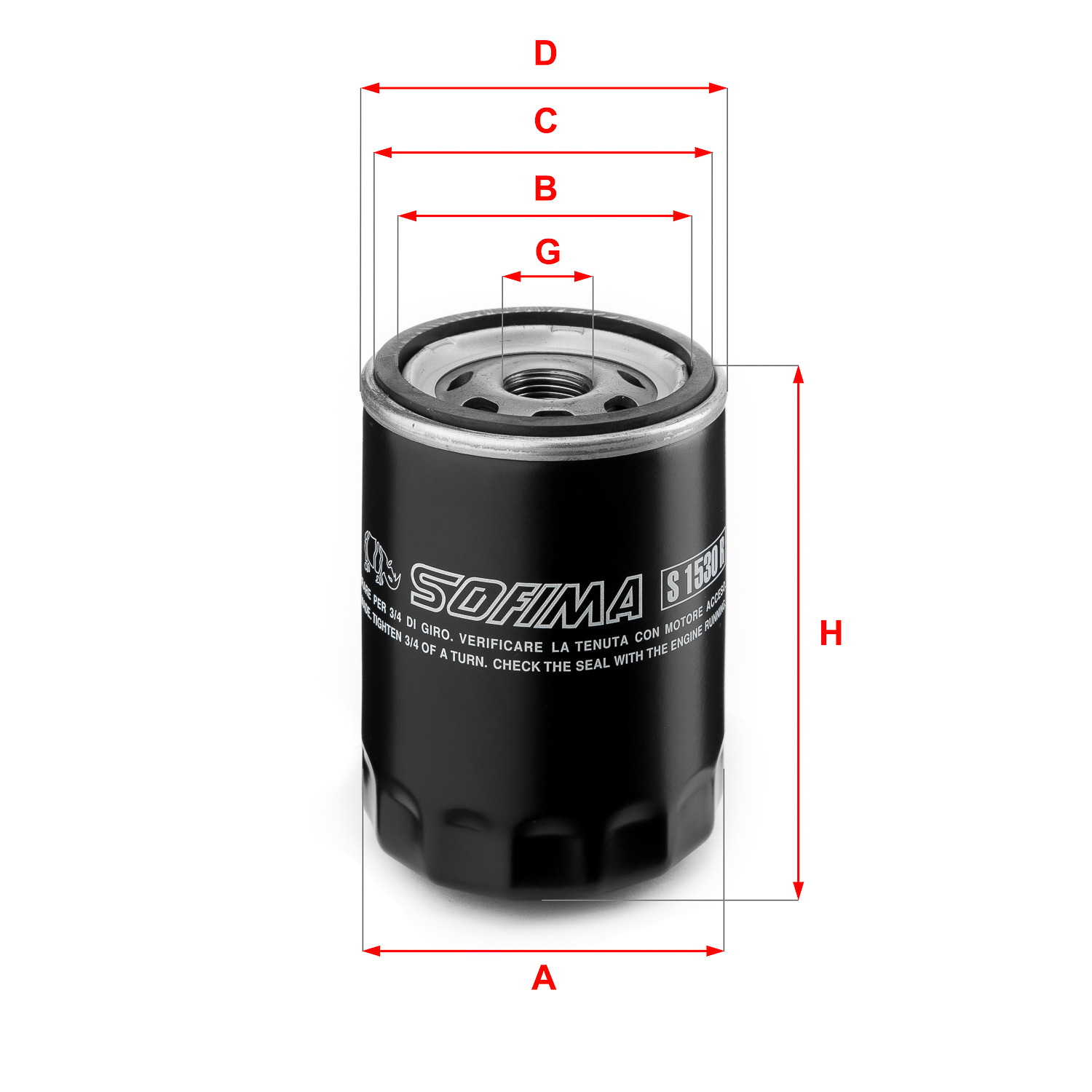 Oliefilter Sofima S 1530 R