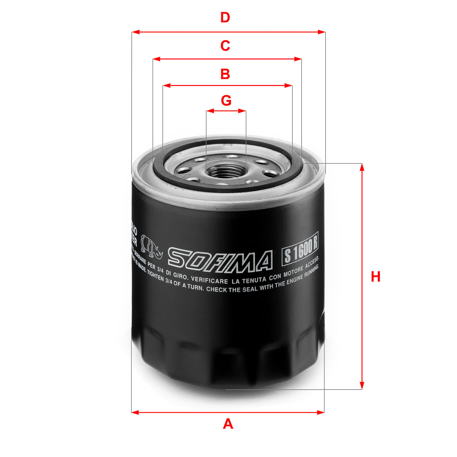 Oliefilter Sofima S 1600 R