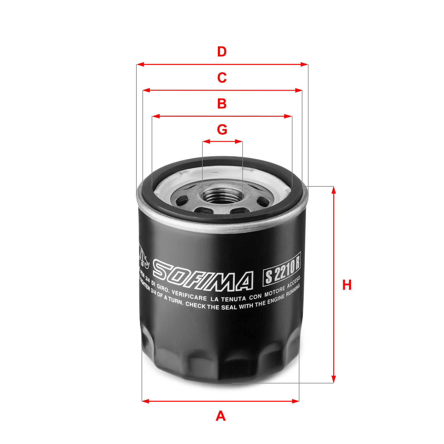 Oliefilter Sofima S 2210 R