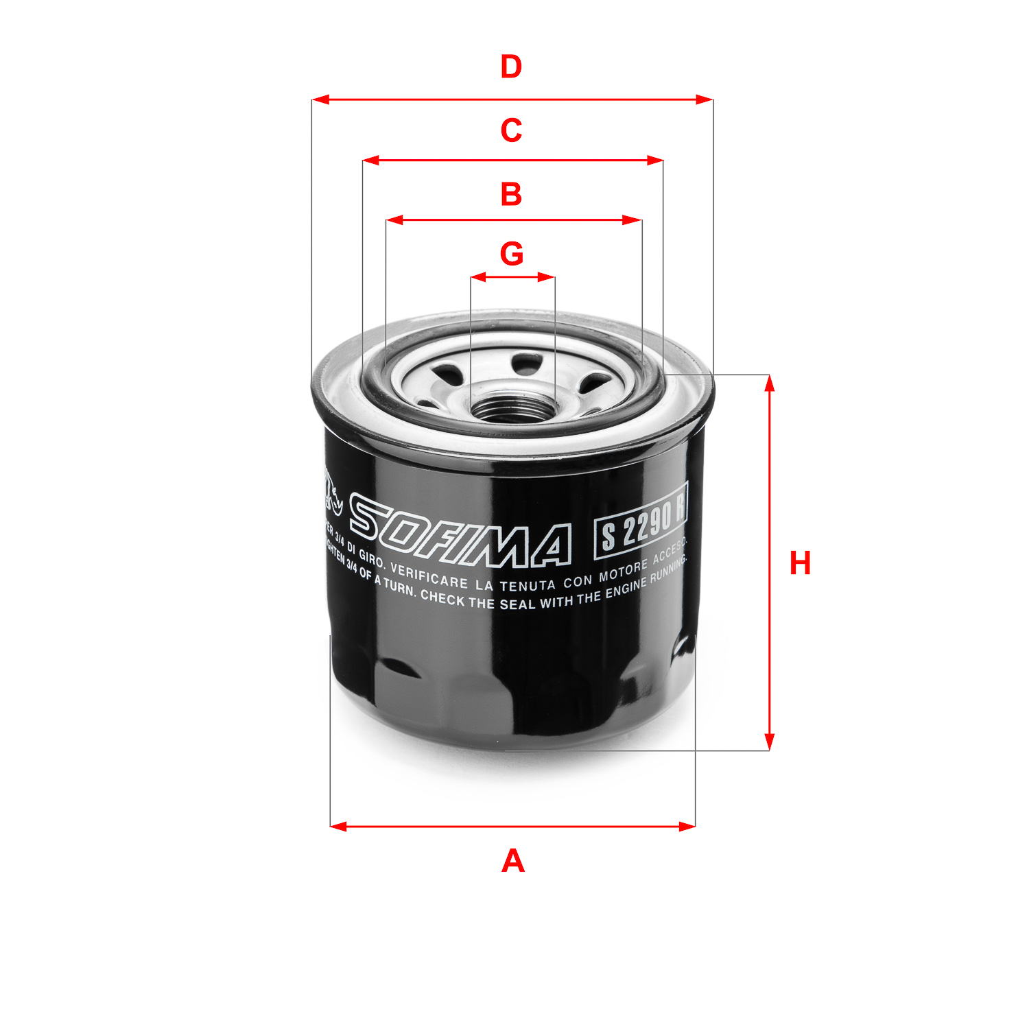 Oliefilter Sofima S 2290 R