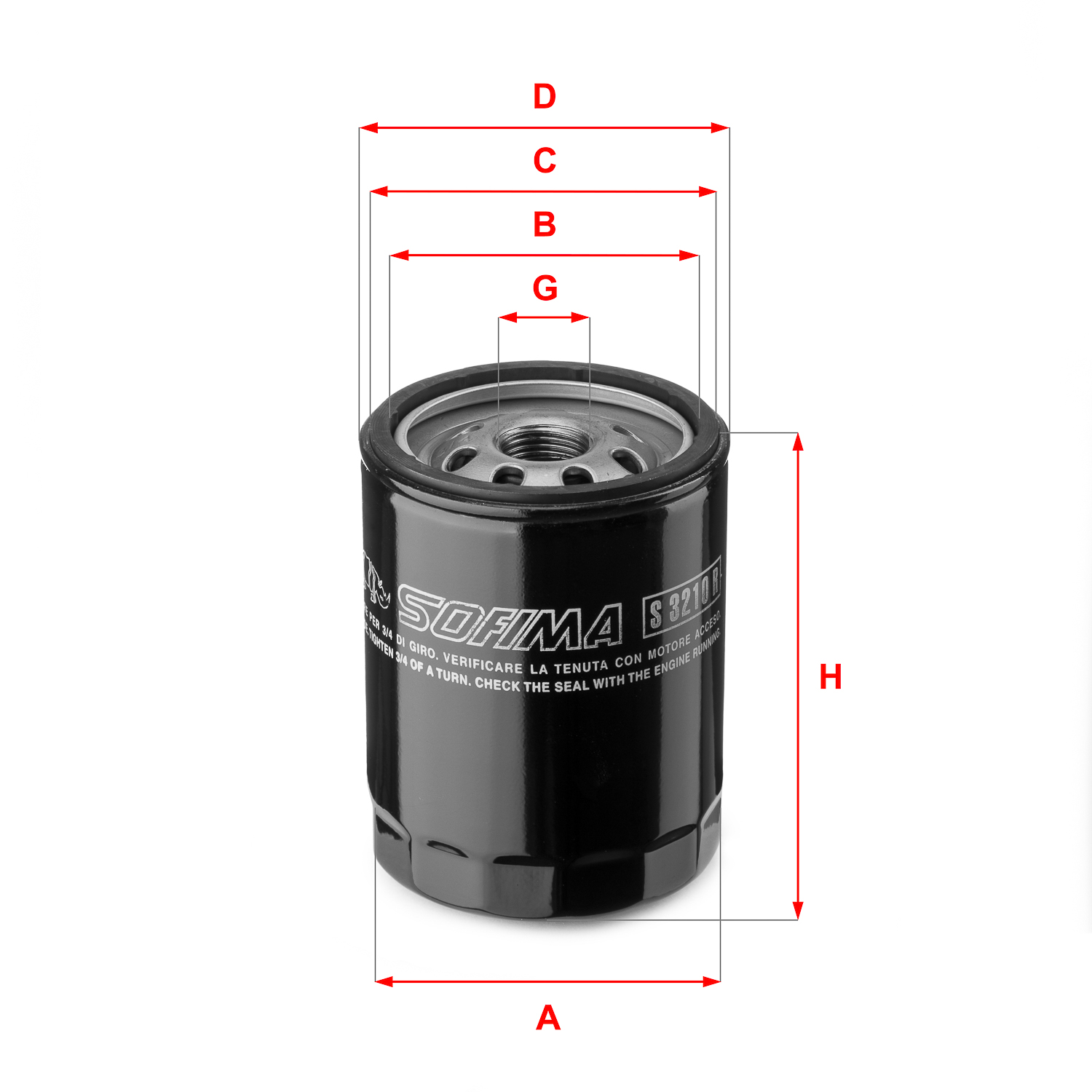 Oliefilter Sofima S 3210 R