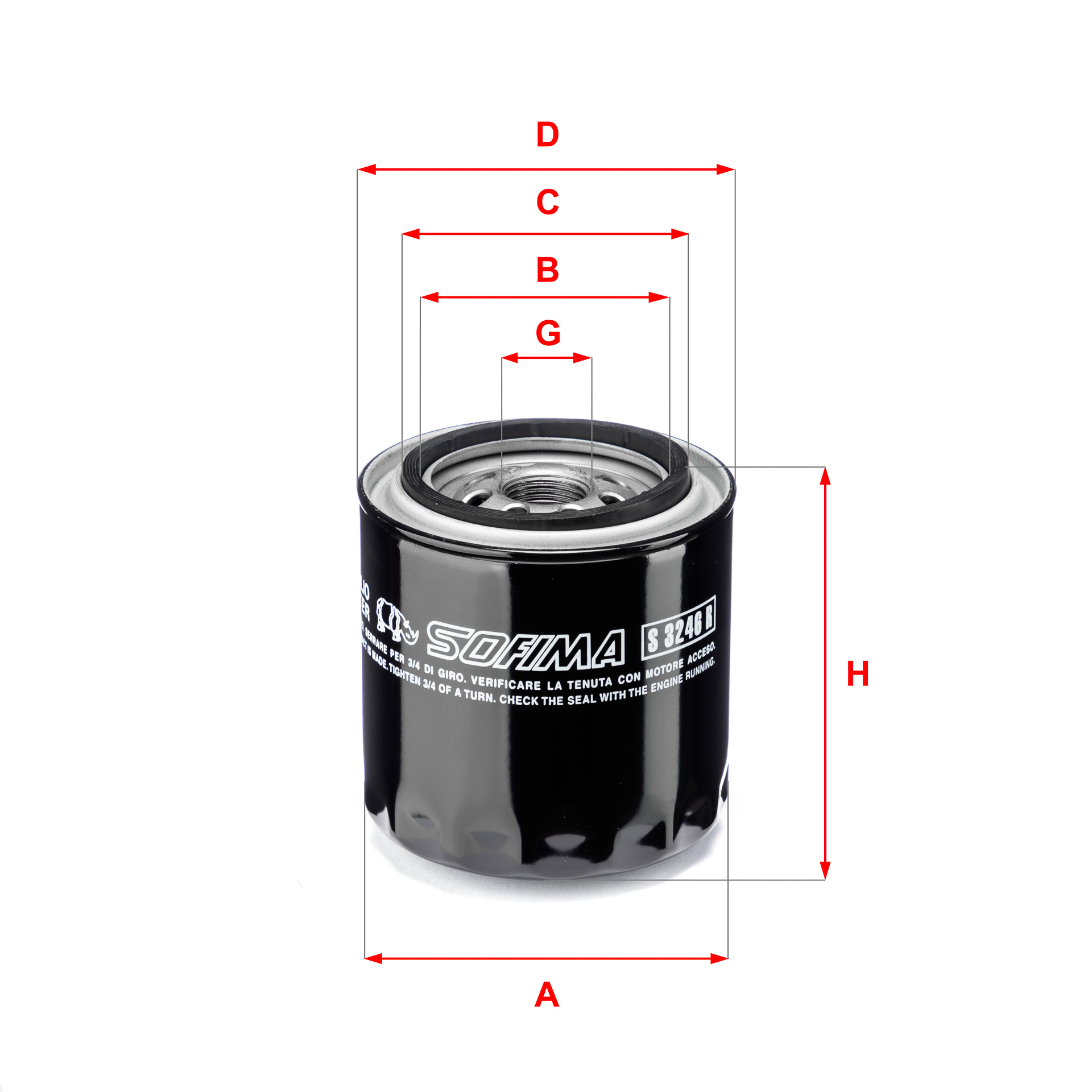 Oliefilter Sofima S 3246 R