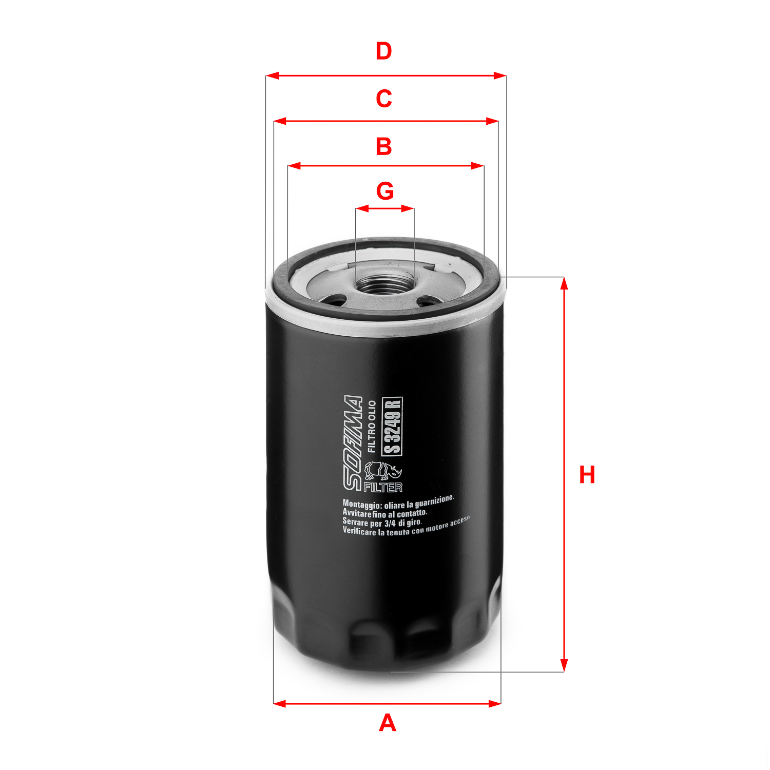 Oliefilter Sofima S 3249 R