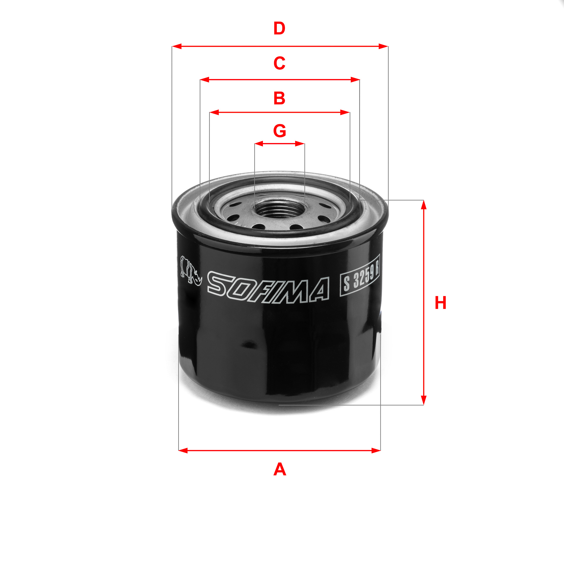 Oliefilter Sofima S 3259 R