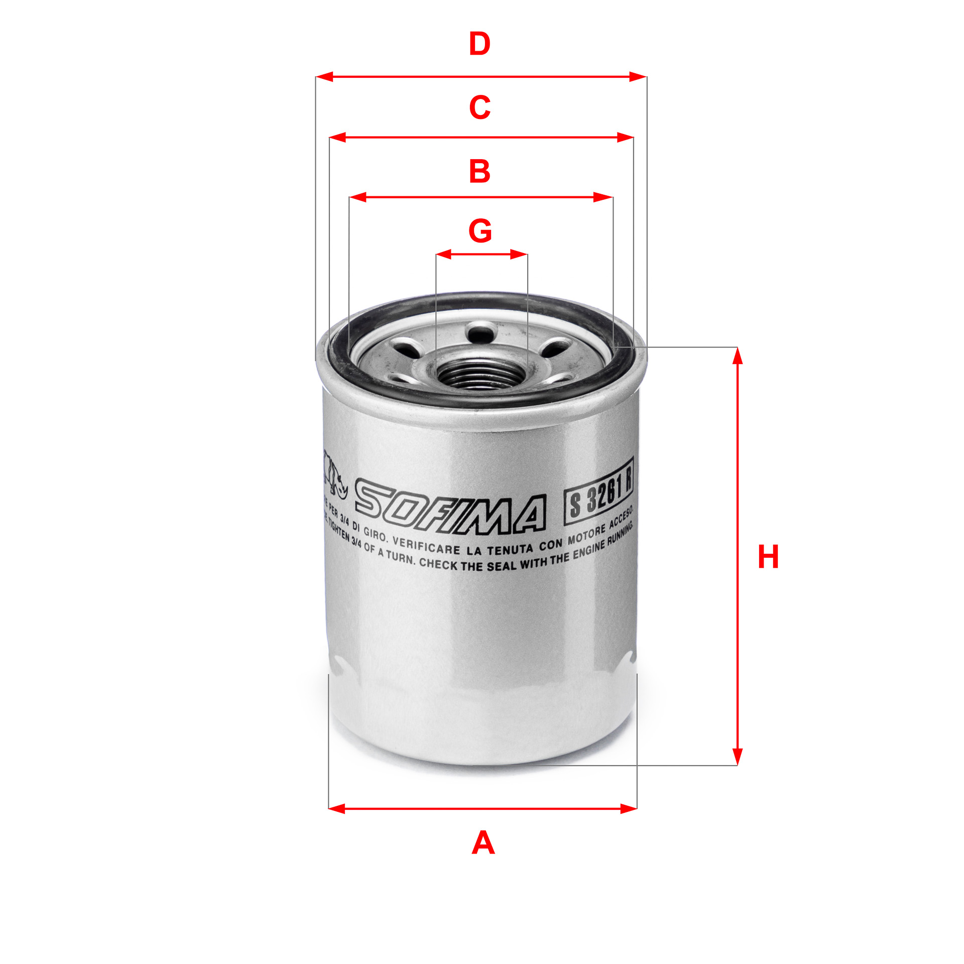 Oliefilter Sofima S 3261 R