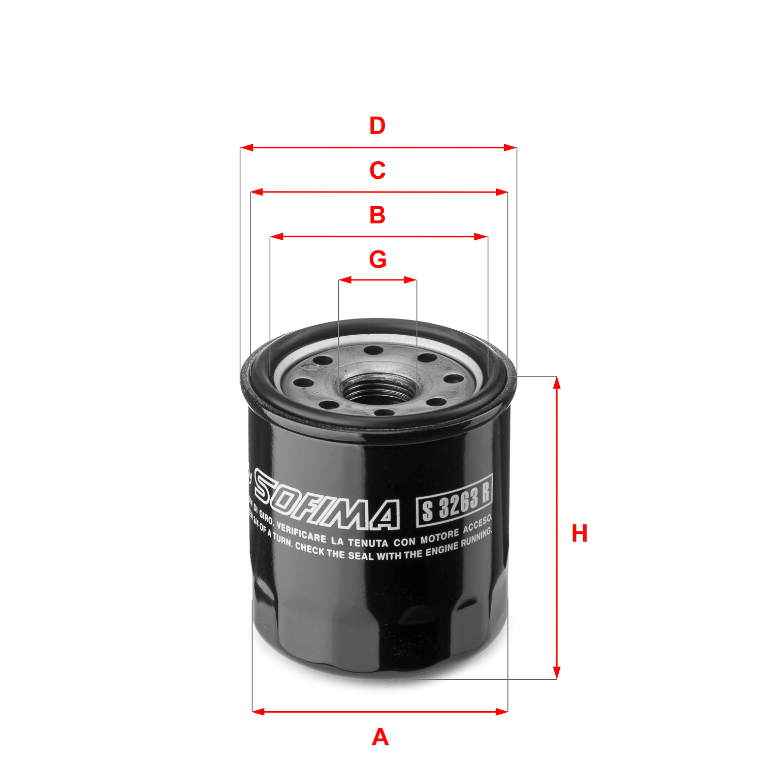 Oliefilter Sofima S 3263 R