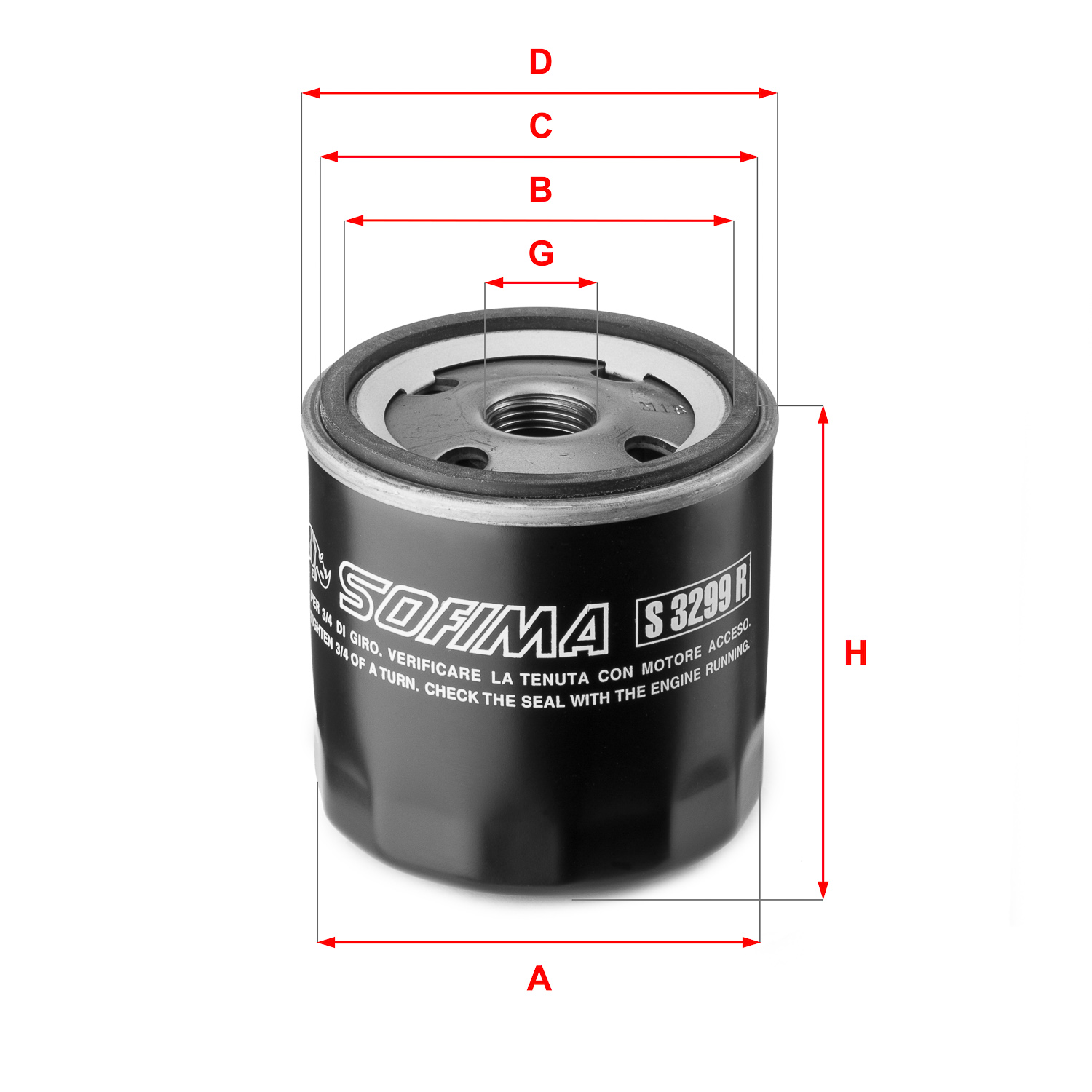 Oliefilter Sofima S 3299 R