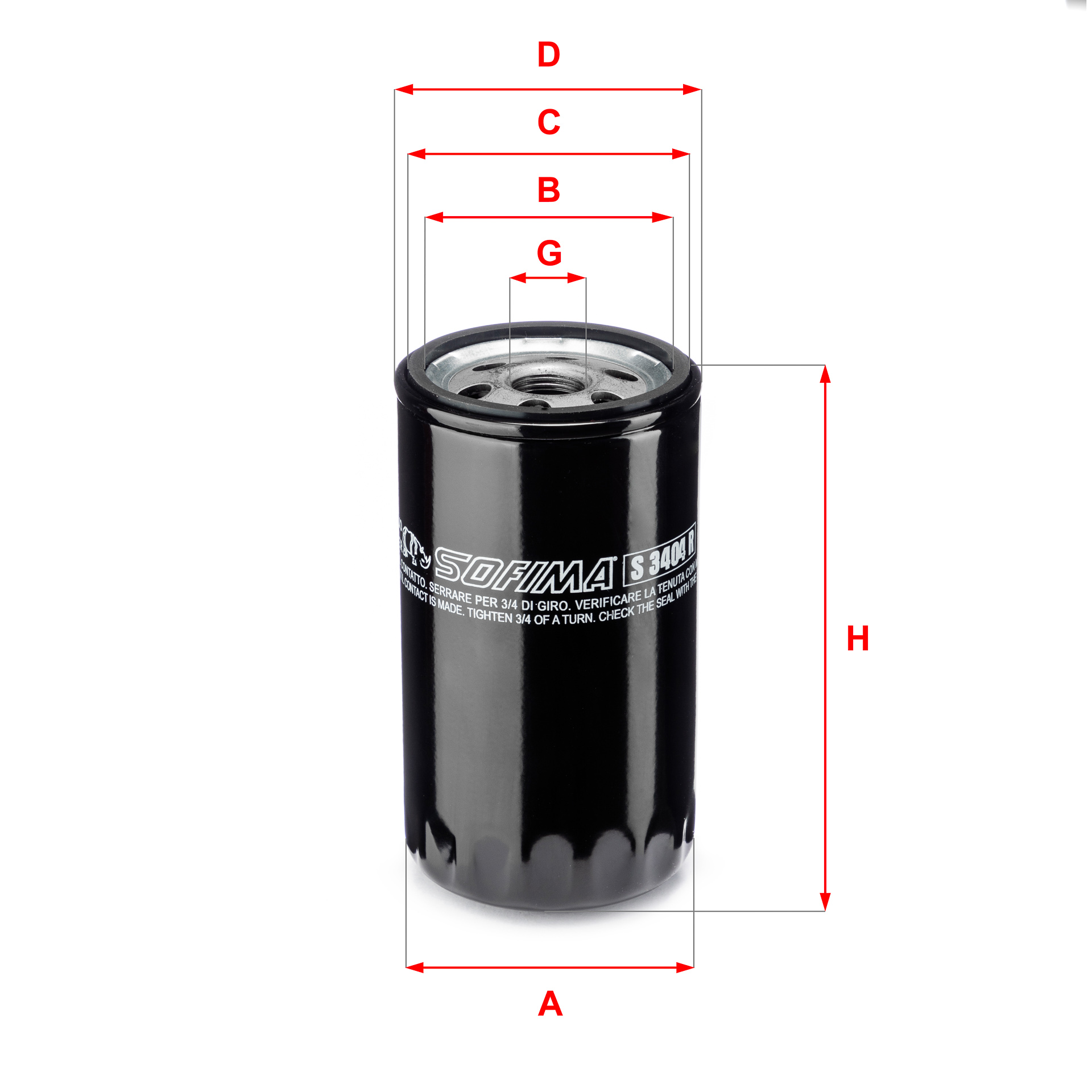 Oliefilter Sofima S 3404 R