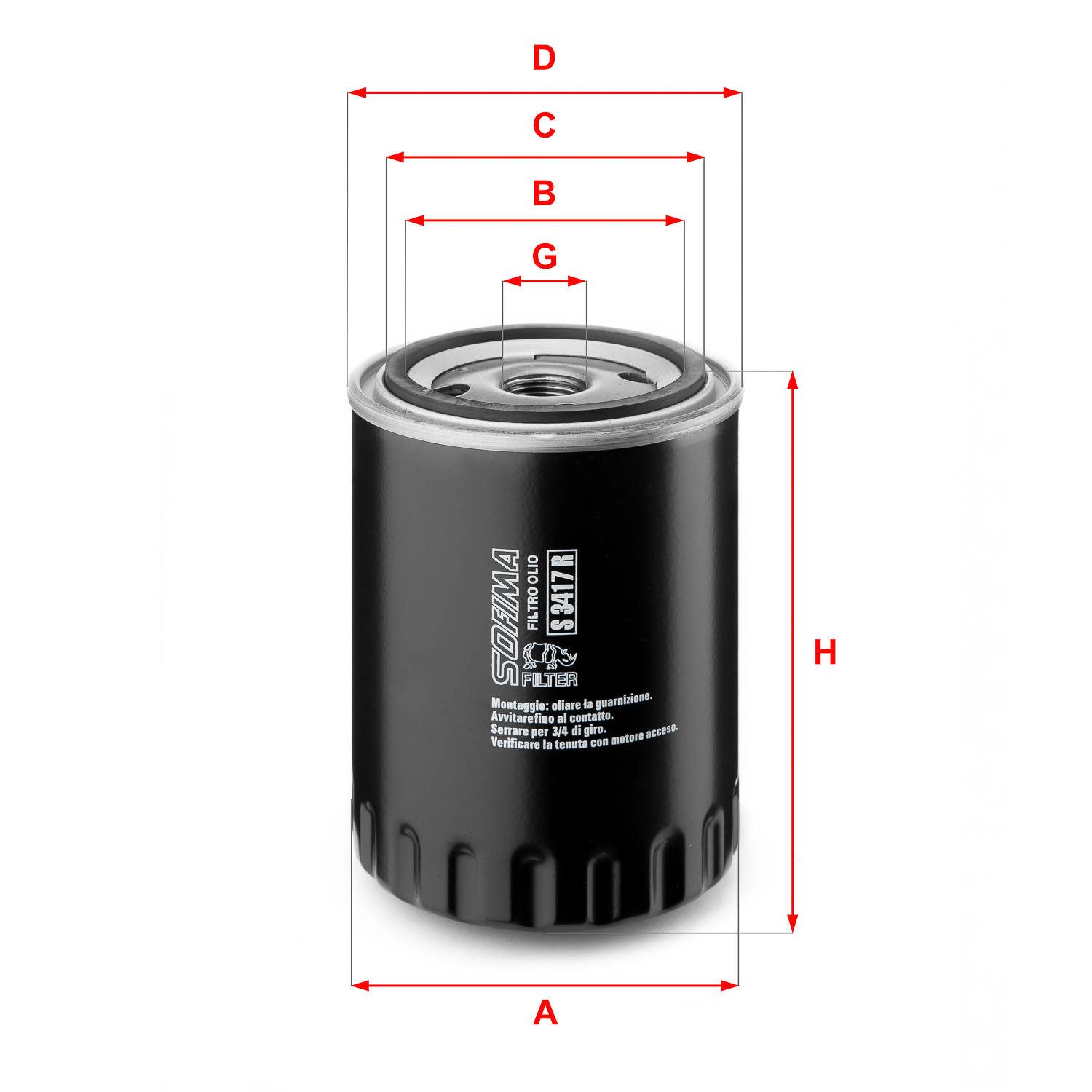 Oliefilter Sofima S 3417 R