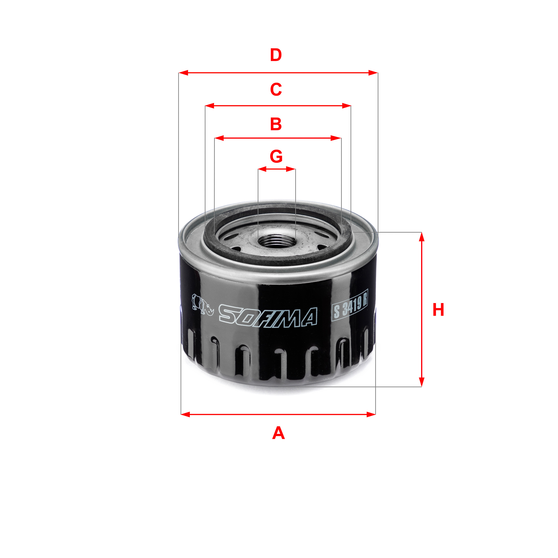 Oliefilter Sofima S 3419 R