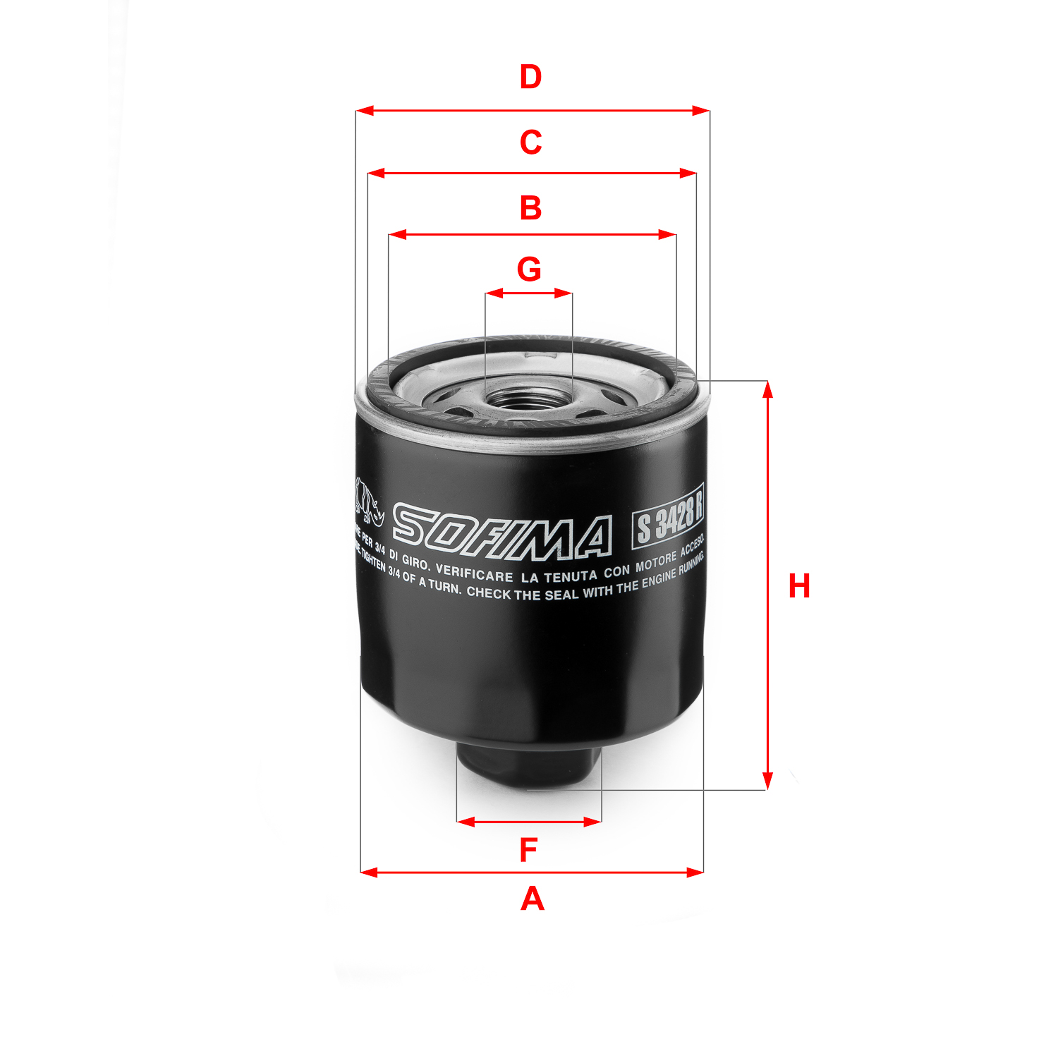 Oliefilter Sofima S 3428 R