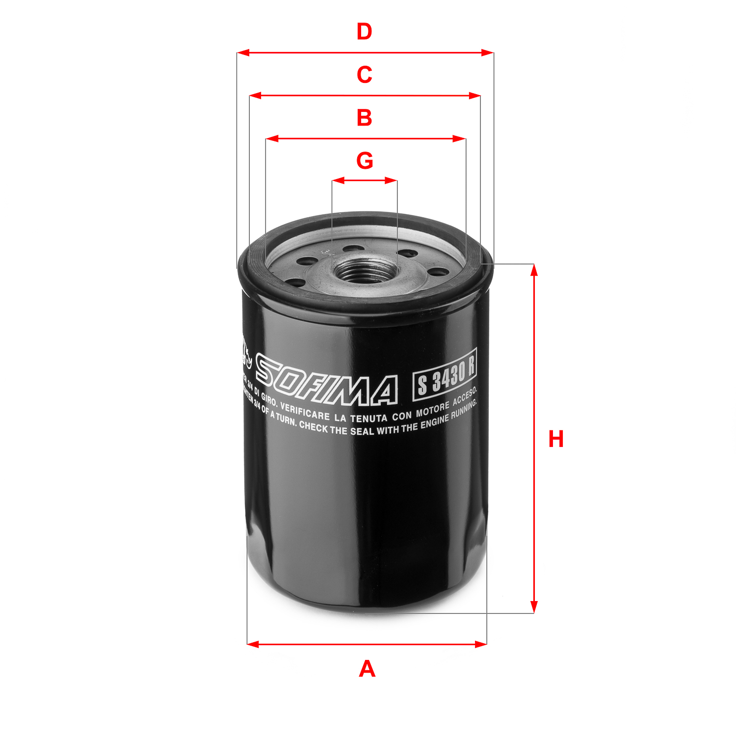 Oliefilter Sofima S 3430 R