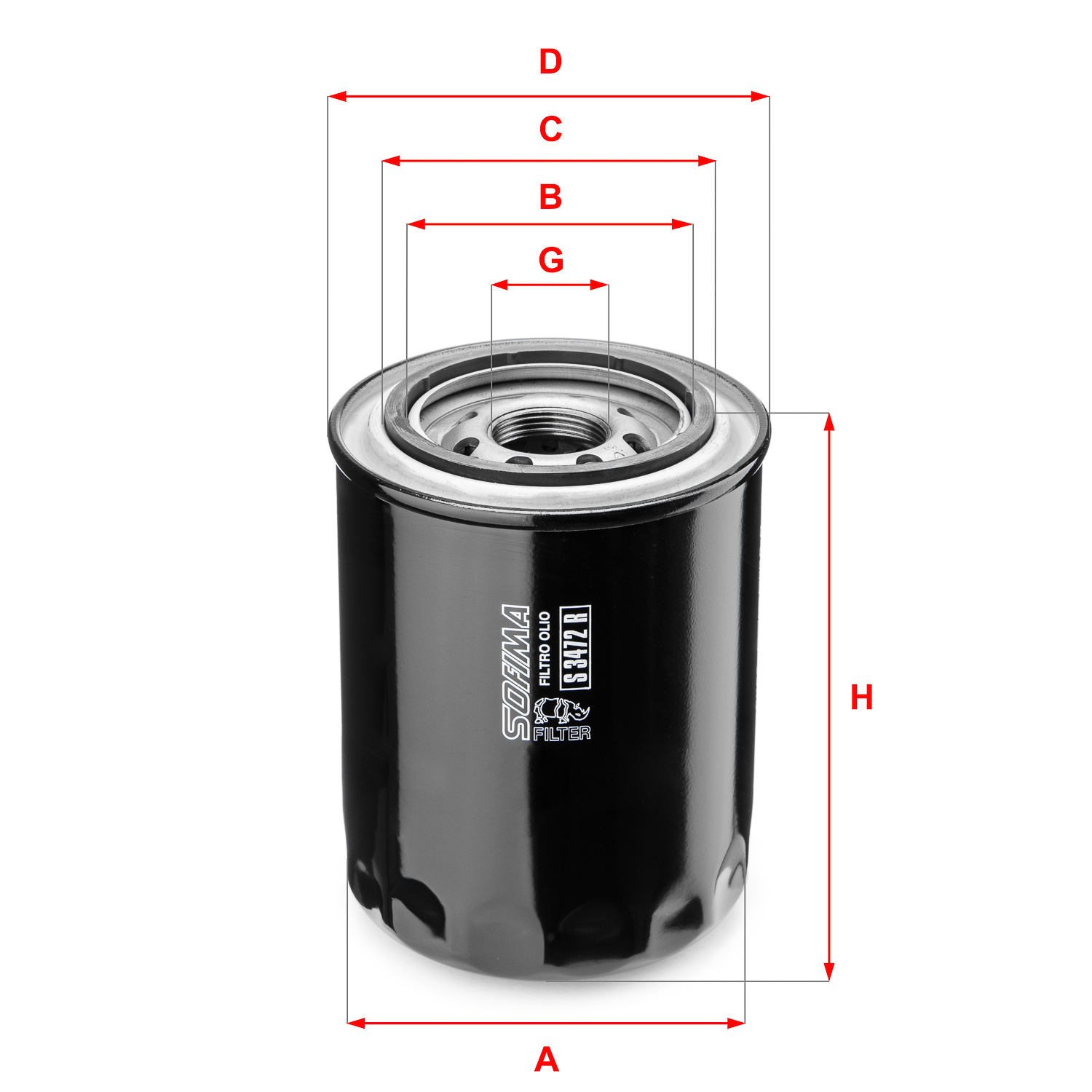 Oliefilter Sofima S 3472 R