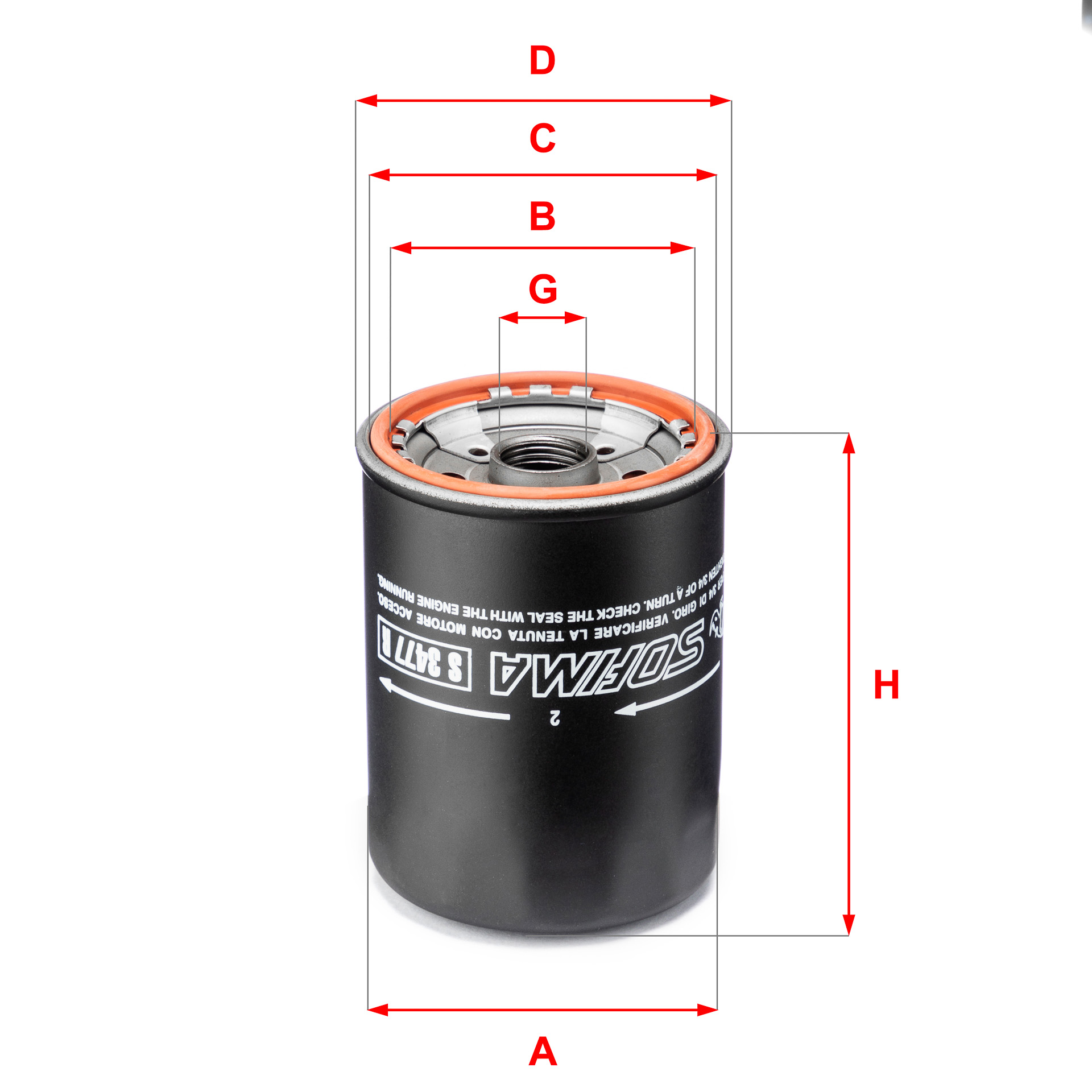 Oliefilter Sofima S 3477 R