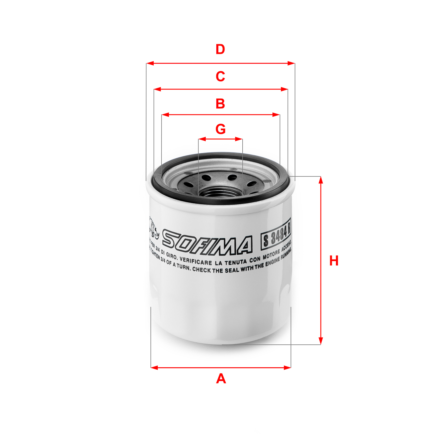 Oliefilter Sofima S 3484 R