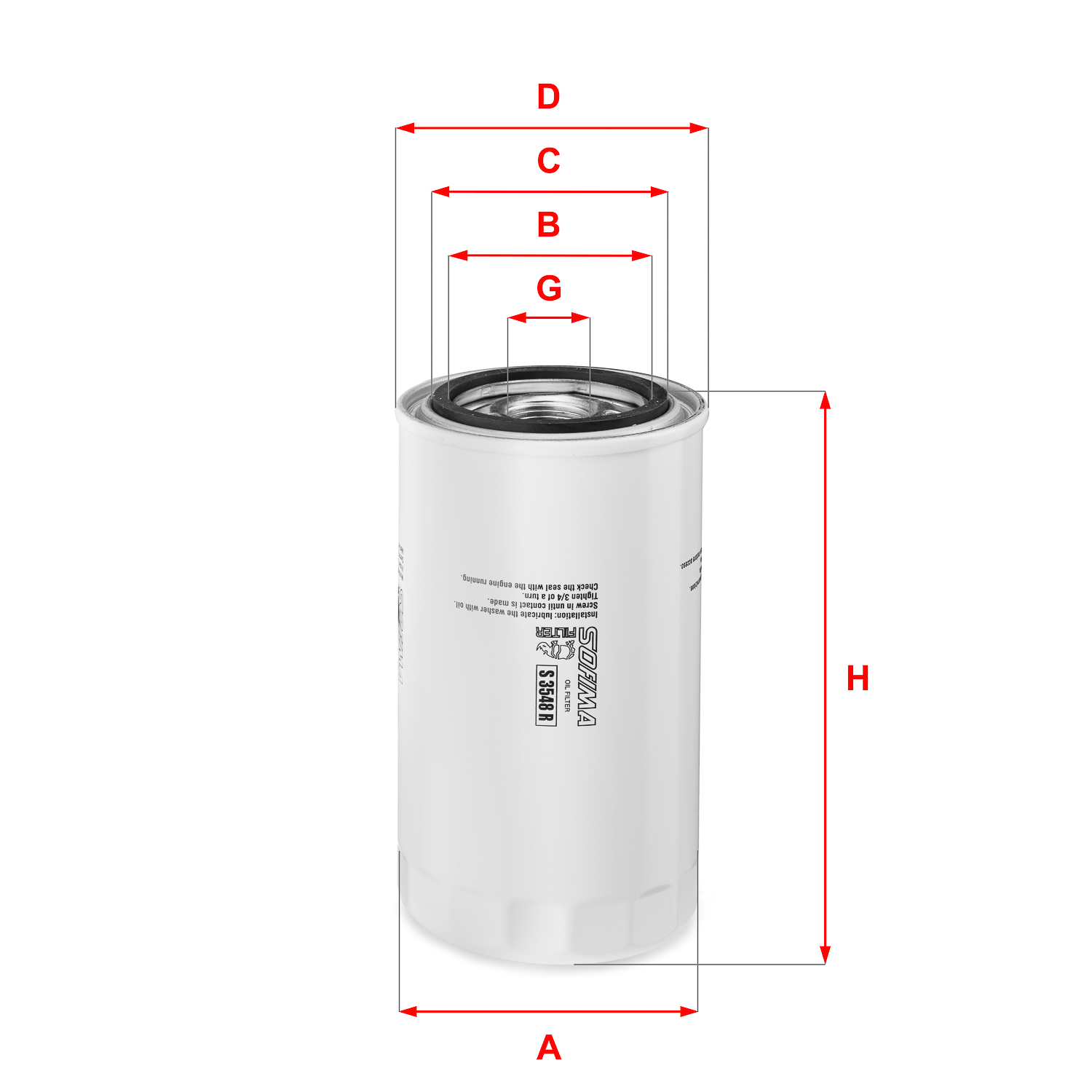 Oliefilter Sofima S 3548 R