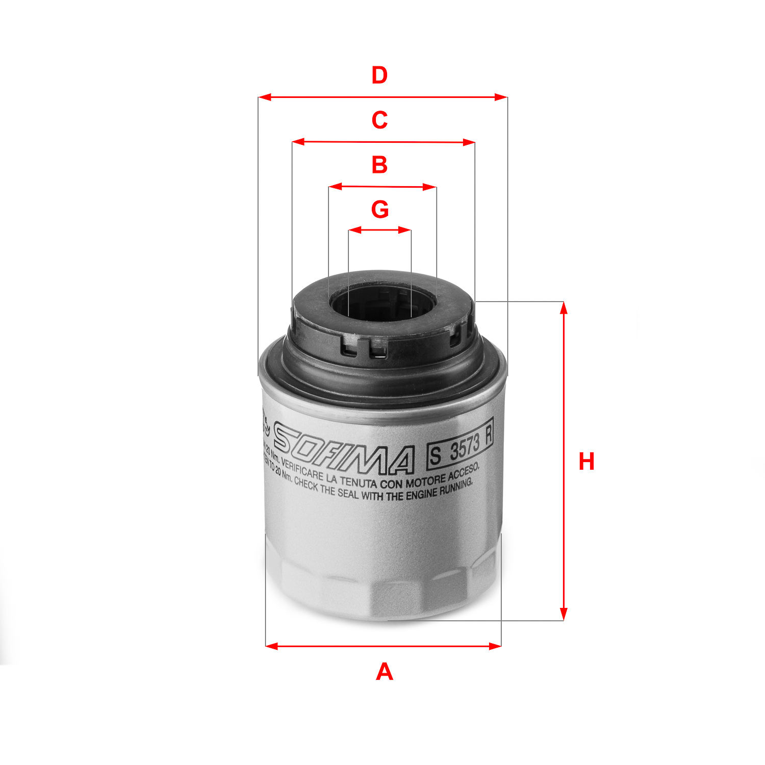 Oliefilter Sofima S 3573 R