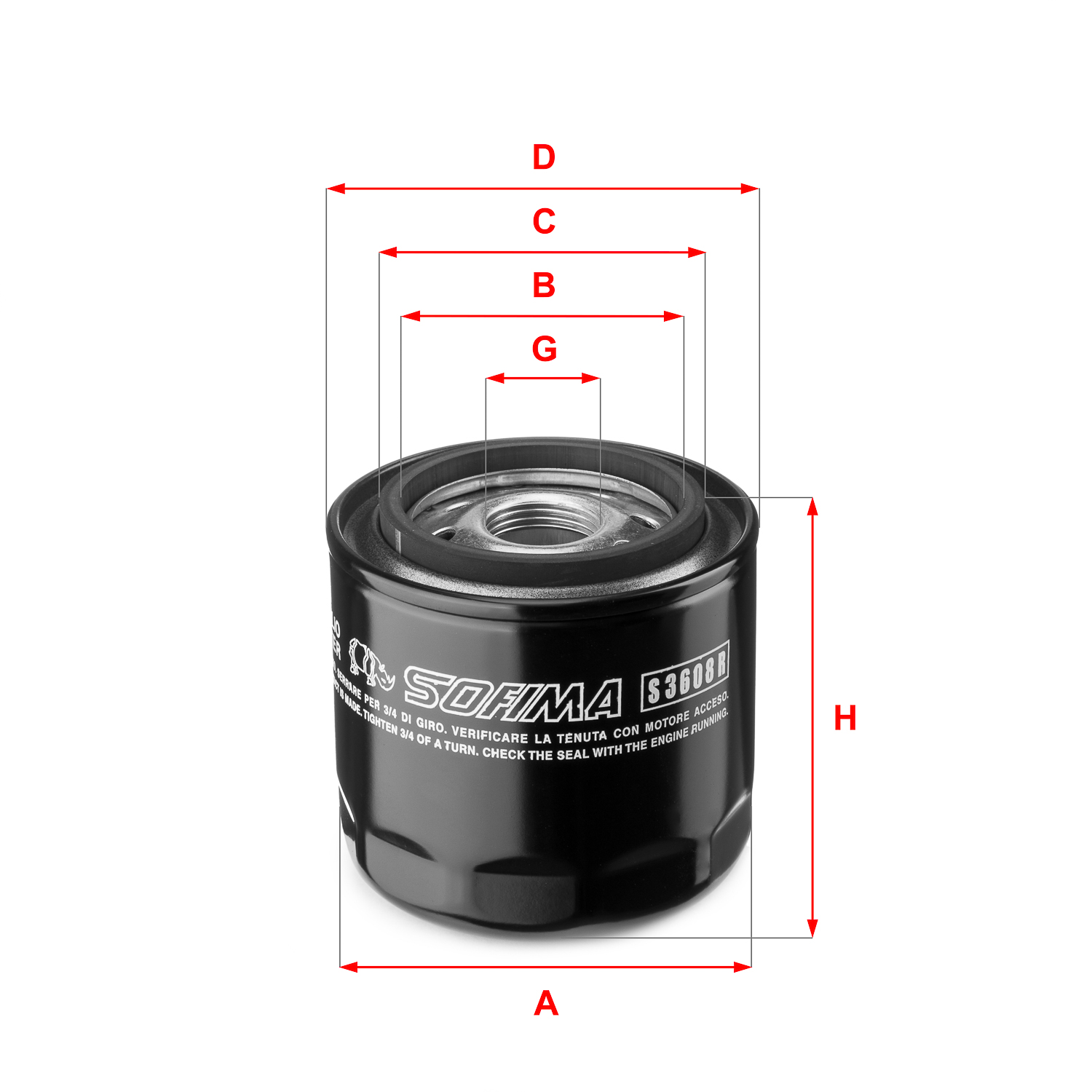 Oliefilter Sofima S 3608 R