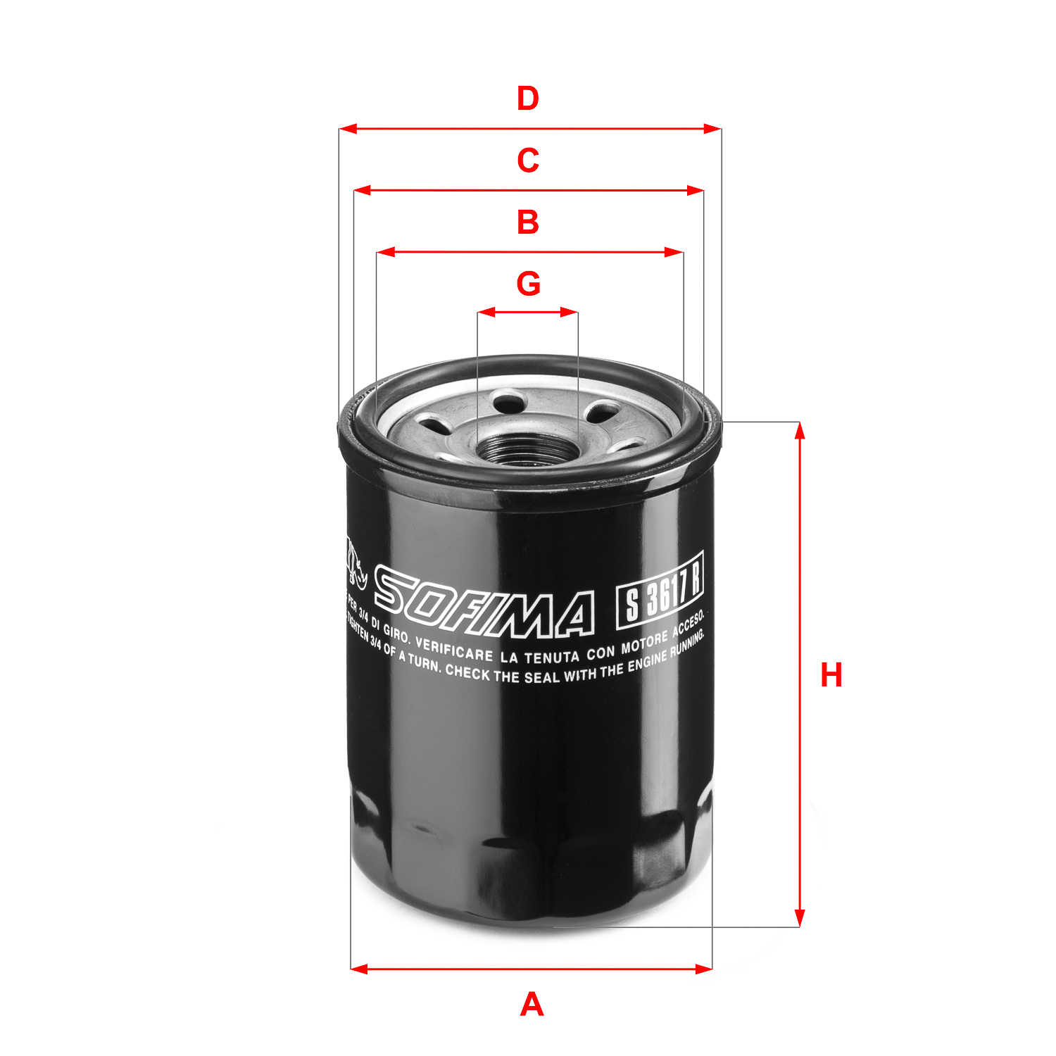 Oliefilter Sofima S 3617 R