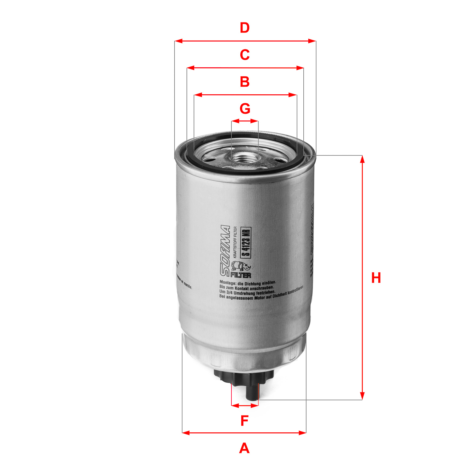 Brandstoffilter Sofima S 4123 NR