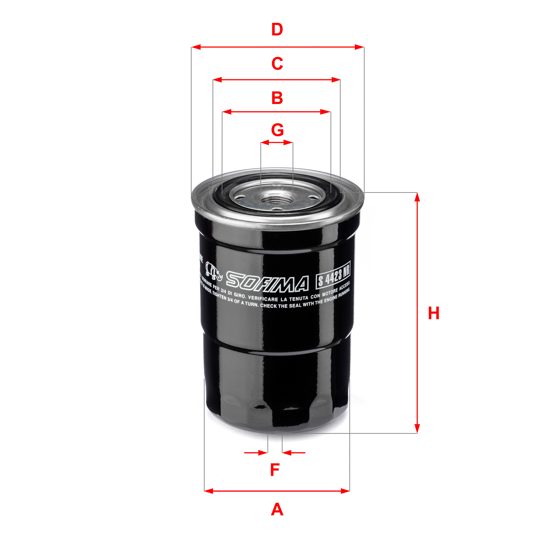 Brandstoffilter Sofima S 4423 NR