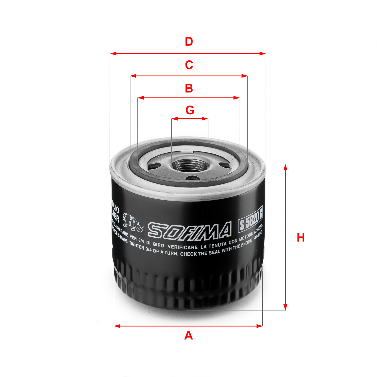 Oliefilter Sofima S 5820 R